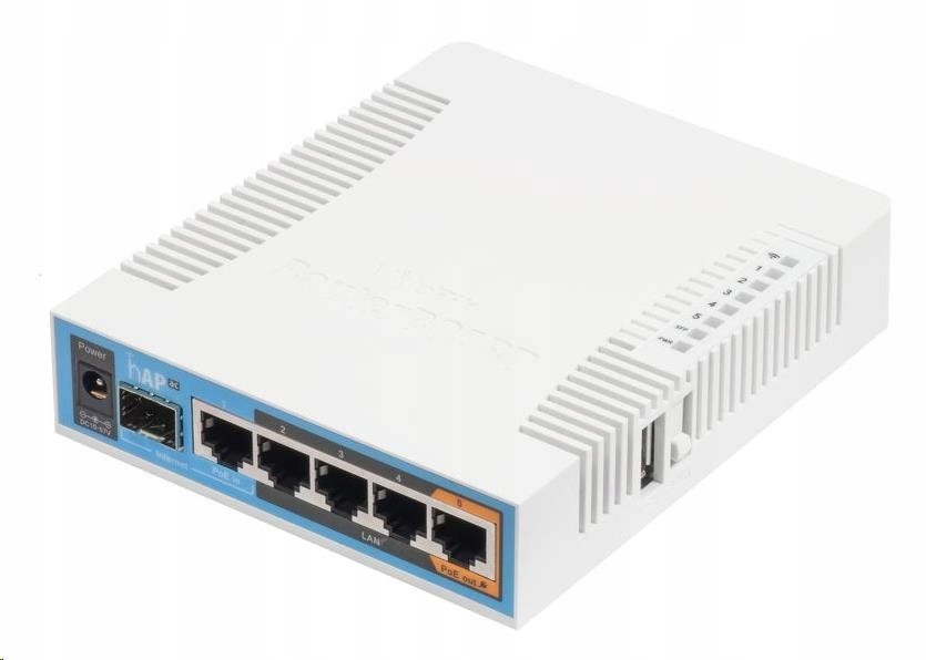 MikroTik hAP ac, 720MHz Cpu, 128MB Ram, 5x Lan, 2.4+5GHz, Wi-Fi 802…