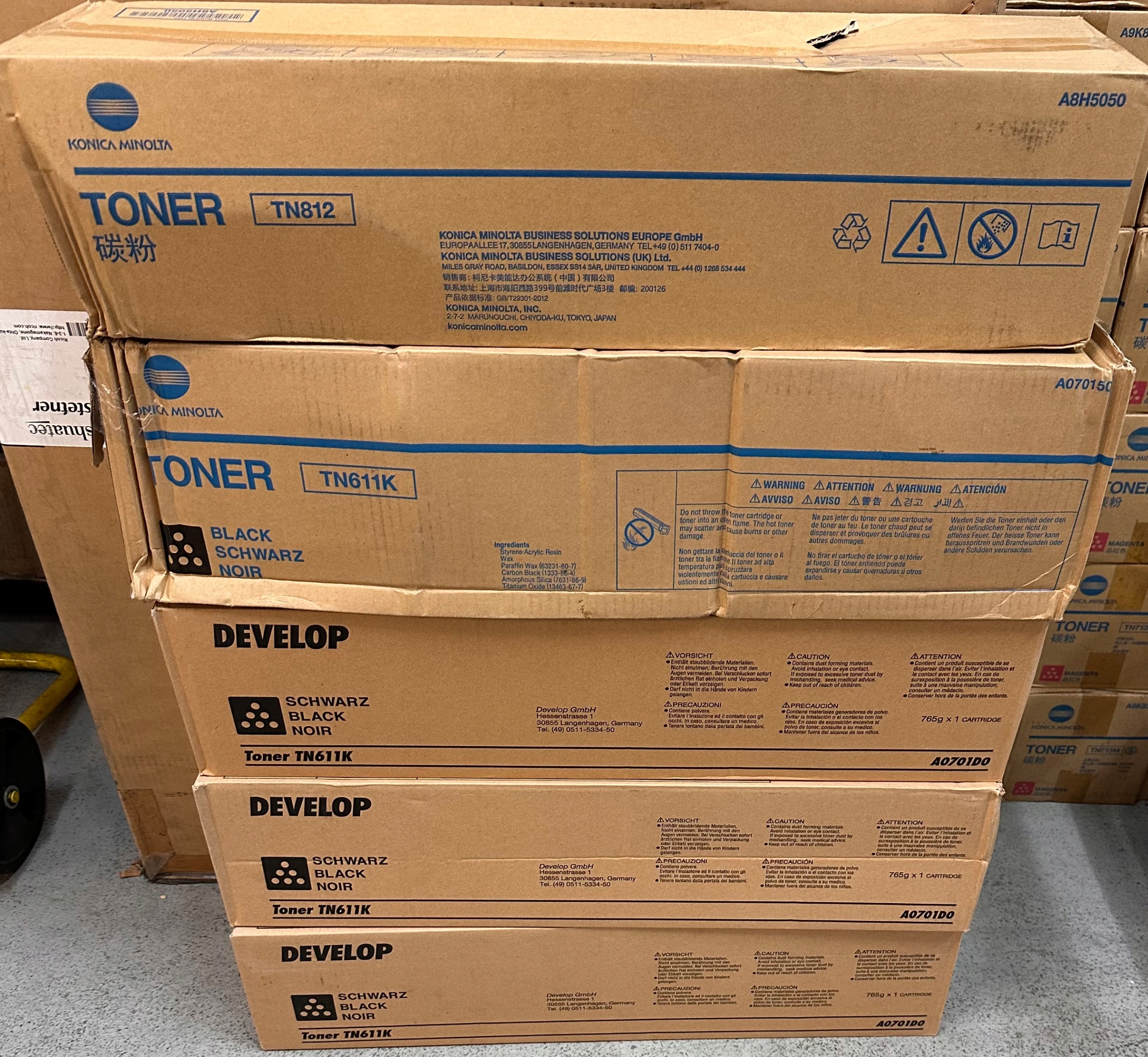 Toner Konica Minolta Develop TN-611K Oryginał A070150 do Bh C550