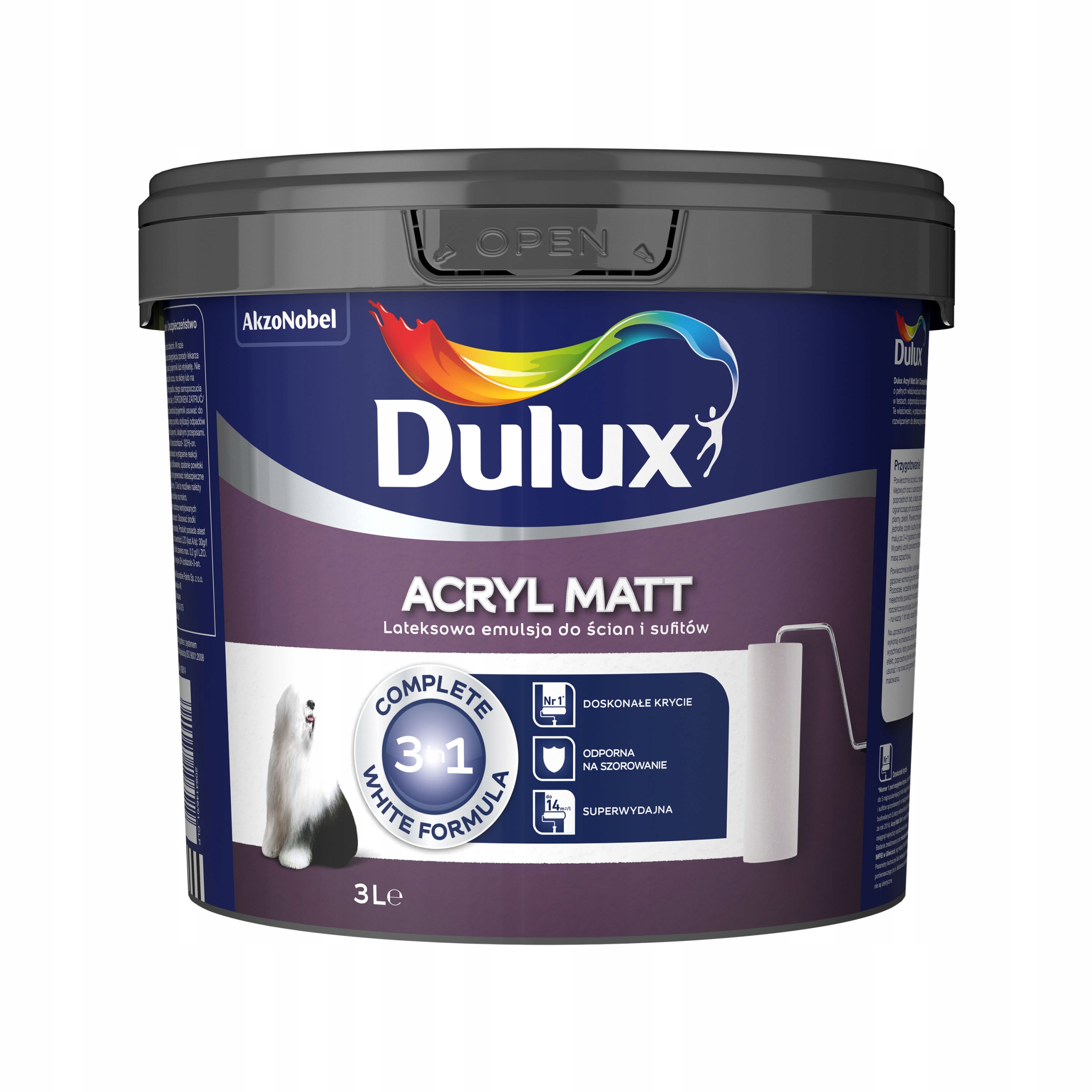 

Farba Dulux Acryl Matt 3L Biała
