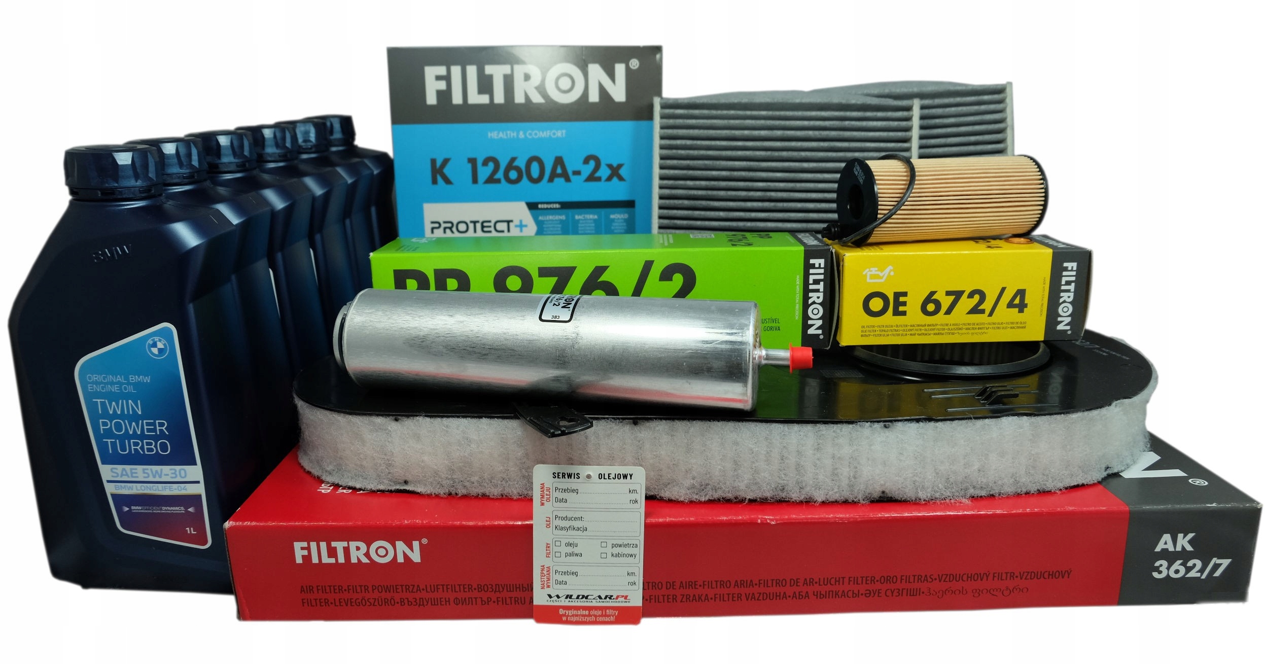 4x filter Filtron olej 5w30 Bmw 5 F07 Gt 520 d 163 184 Km