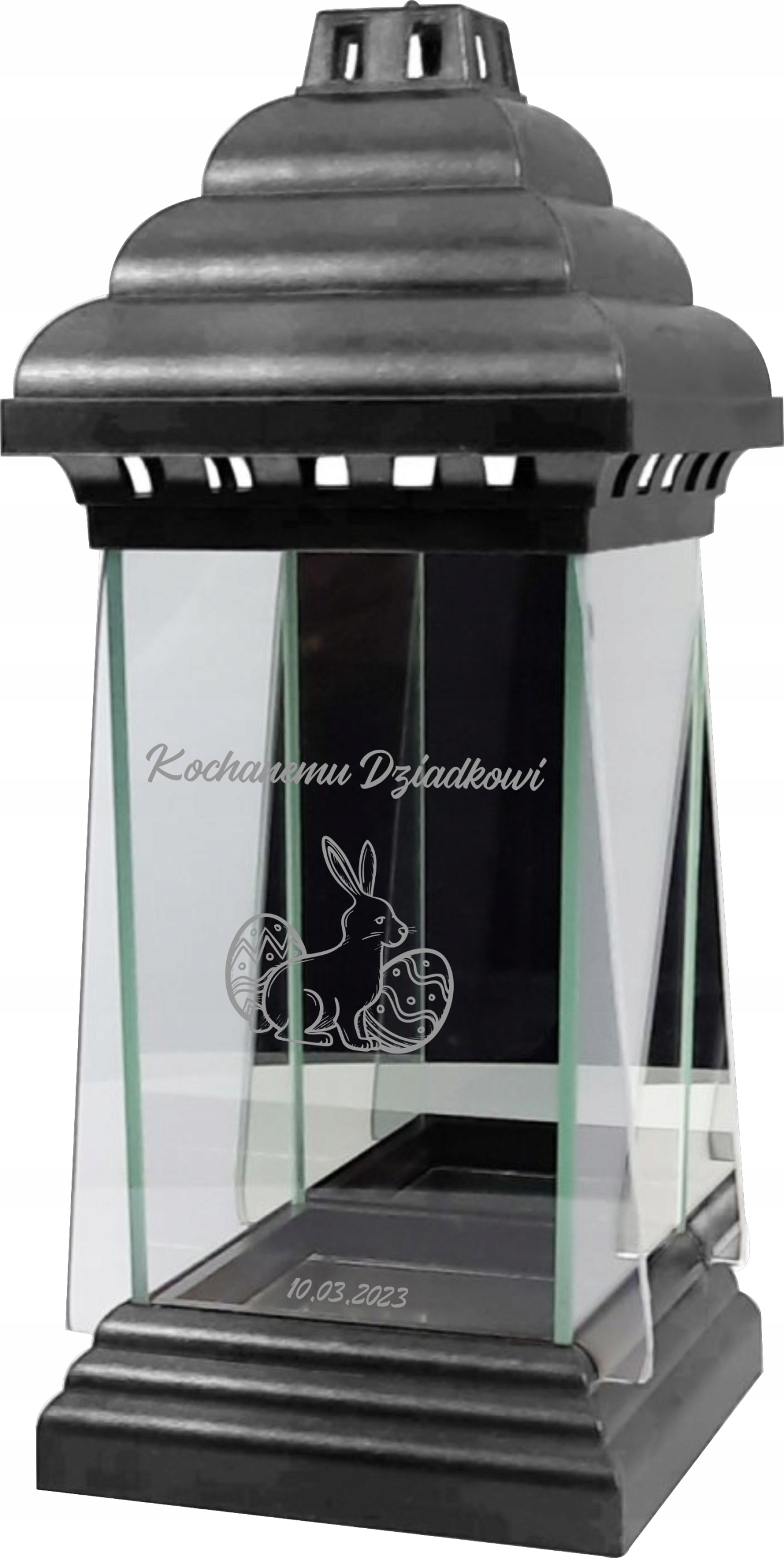 Hřbitovní Svíčka Lampion s gravírováním pro Dědečka Na Velikonoce
