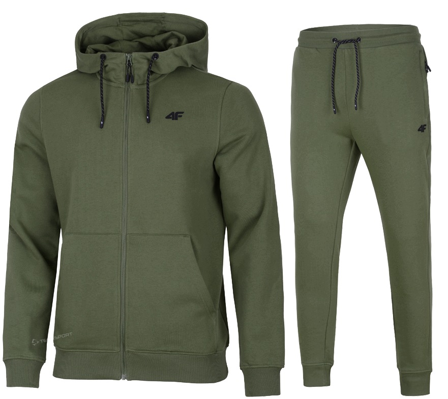 4F Męski Dres Bawełna Komplet Bluza Rozpinana Spodnie rozm XL
