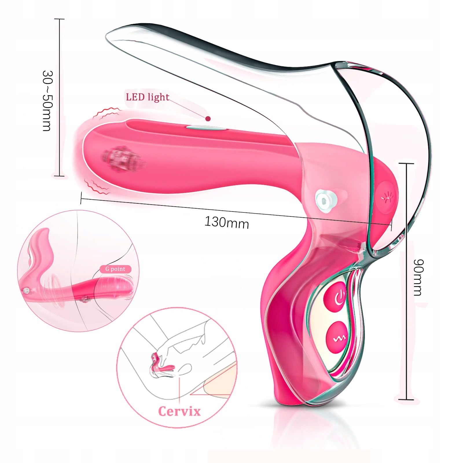 TOUNID Wibrator G Punkt Z Oświetleniem Prostata Stymulator Dla Par Czerwony — miniatura 2
