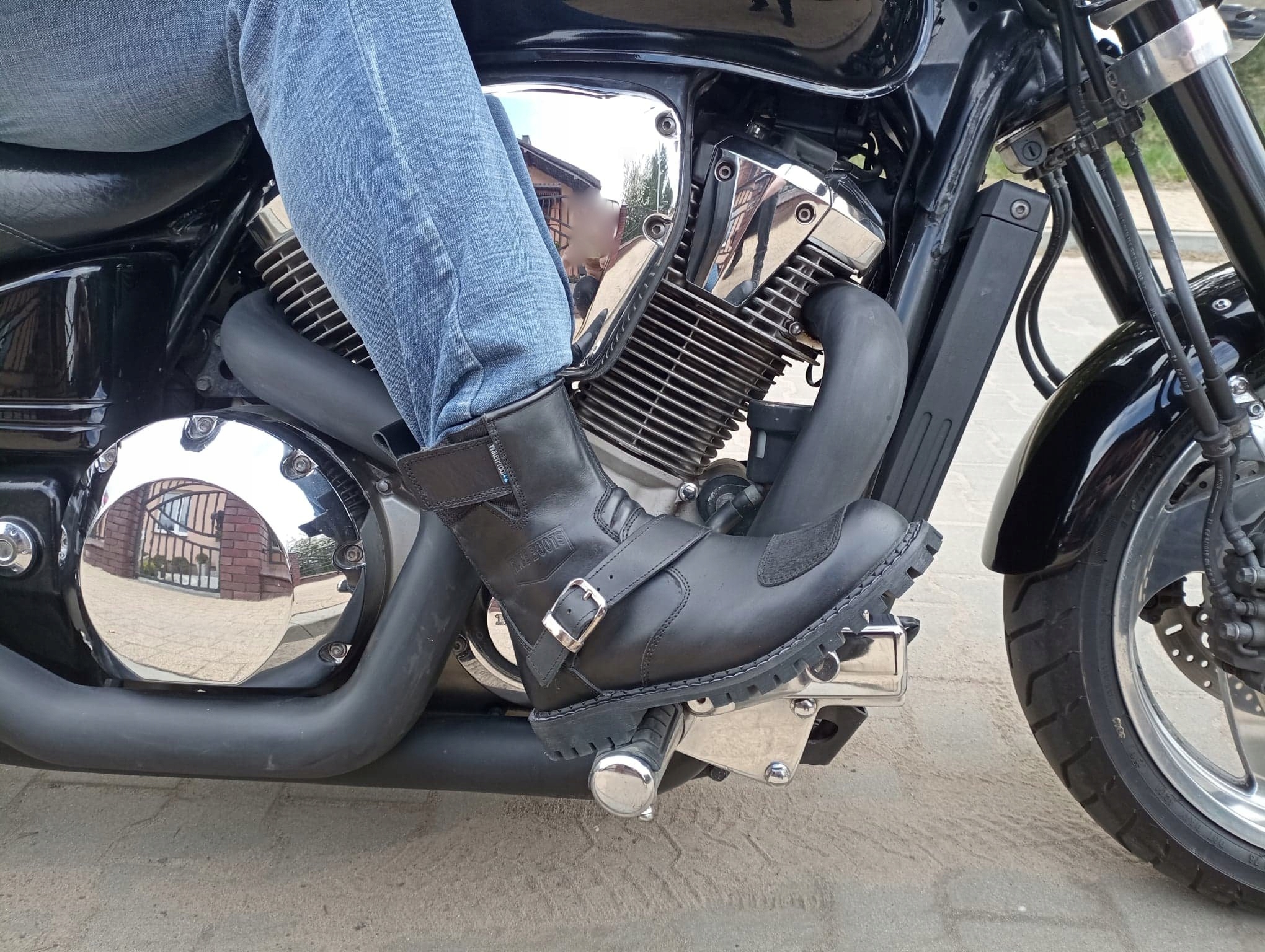 BUTY SKÓRZANE HARLEY CHOPPER RACE BOOTS KLN Kolor czarny