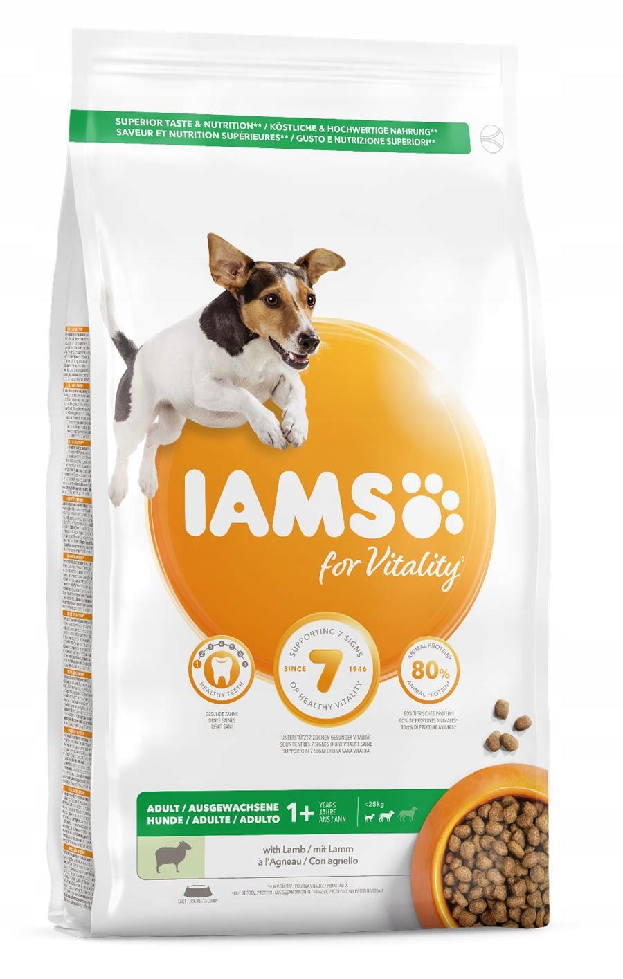 Levně Iams krmivo suché jehněčí 12 kg