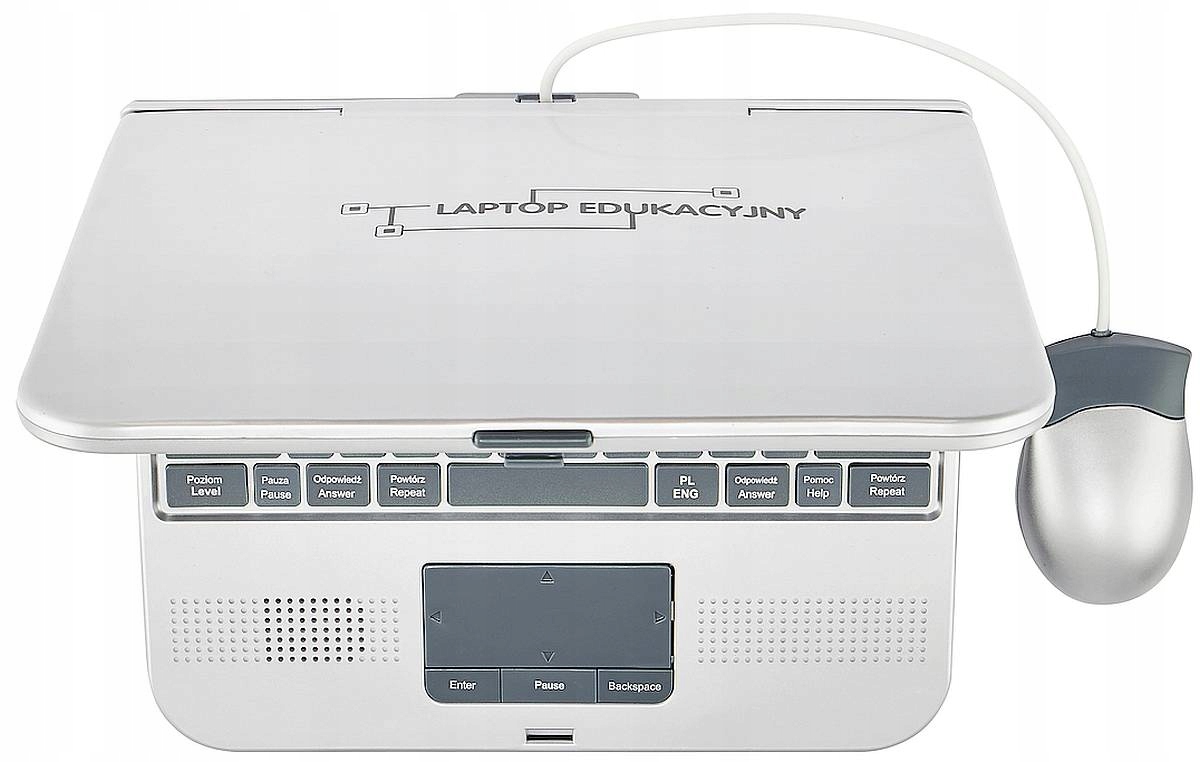 LAPTOP EDUKACYJNY DLA DZIECI PL/ANG 98 PROGRAMÓW Materiał plastik