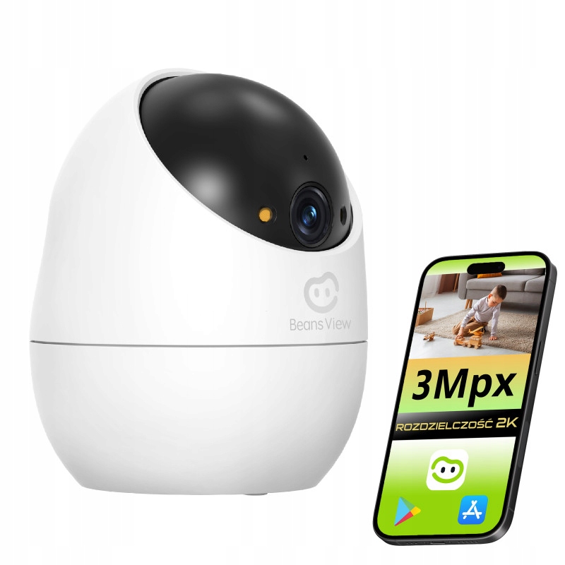 Wifi Kamera Otočná Vnitřní Chůvička 2K 3Mp Sledování Wifi Kamera Do Domácnosti