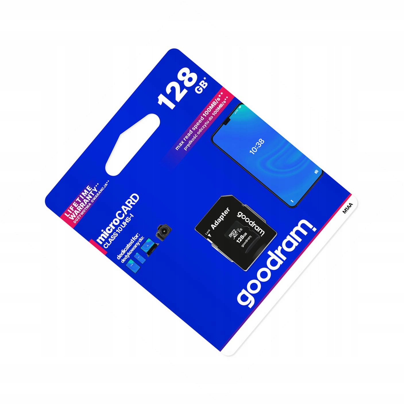Karta pamięci 128GB microSD do telefonu szybka 10 Class z adapterem Sd