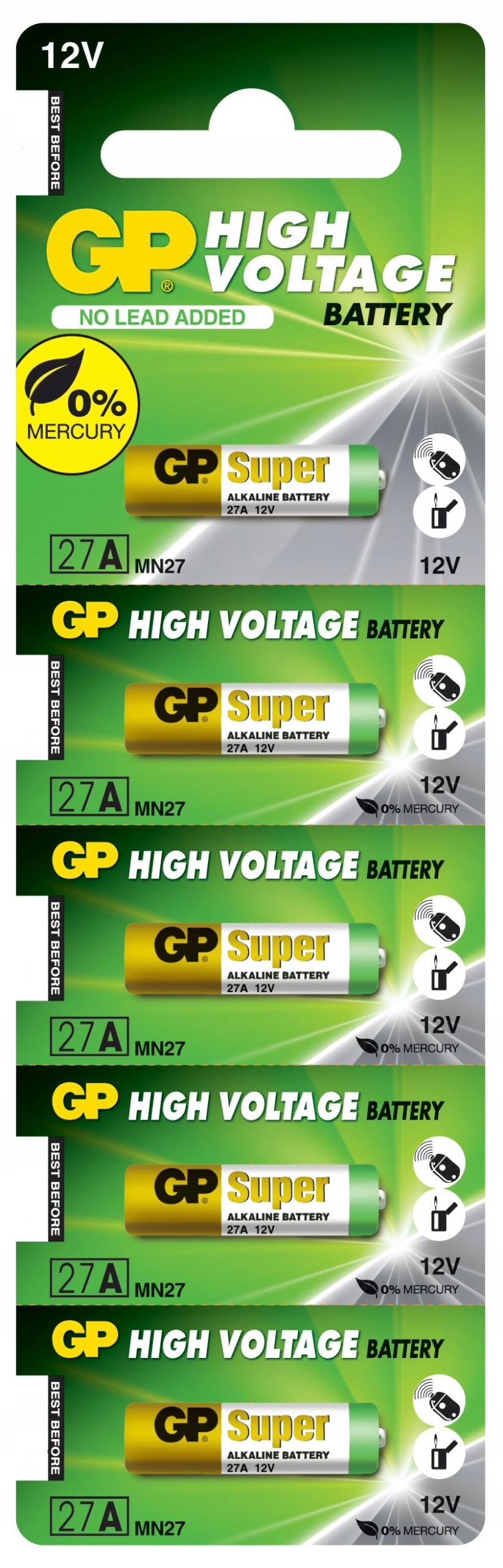 

Baterie Gp 27A Alkaline 12V 5 szt do Pilota