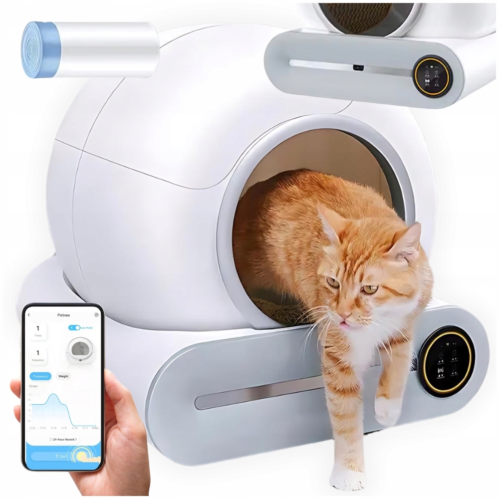 Levně toaleta pro kočky uzavřená 52 cm x 48 cm x 50 cm