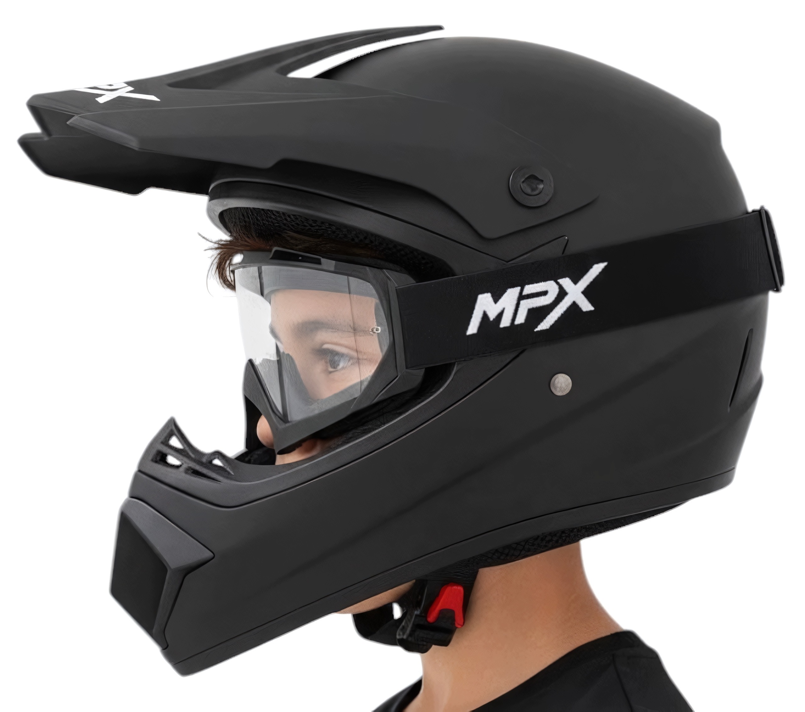 Kask Czarny Mat Hulajnoga Elektryczna+gogle Przezroczyste Rower S 55-56cm