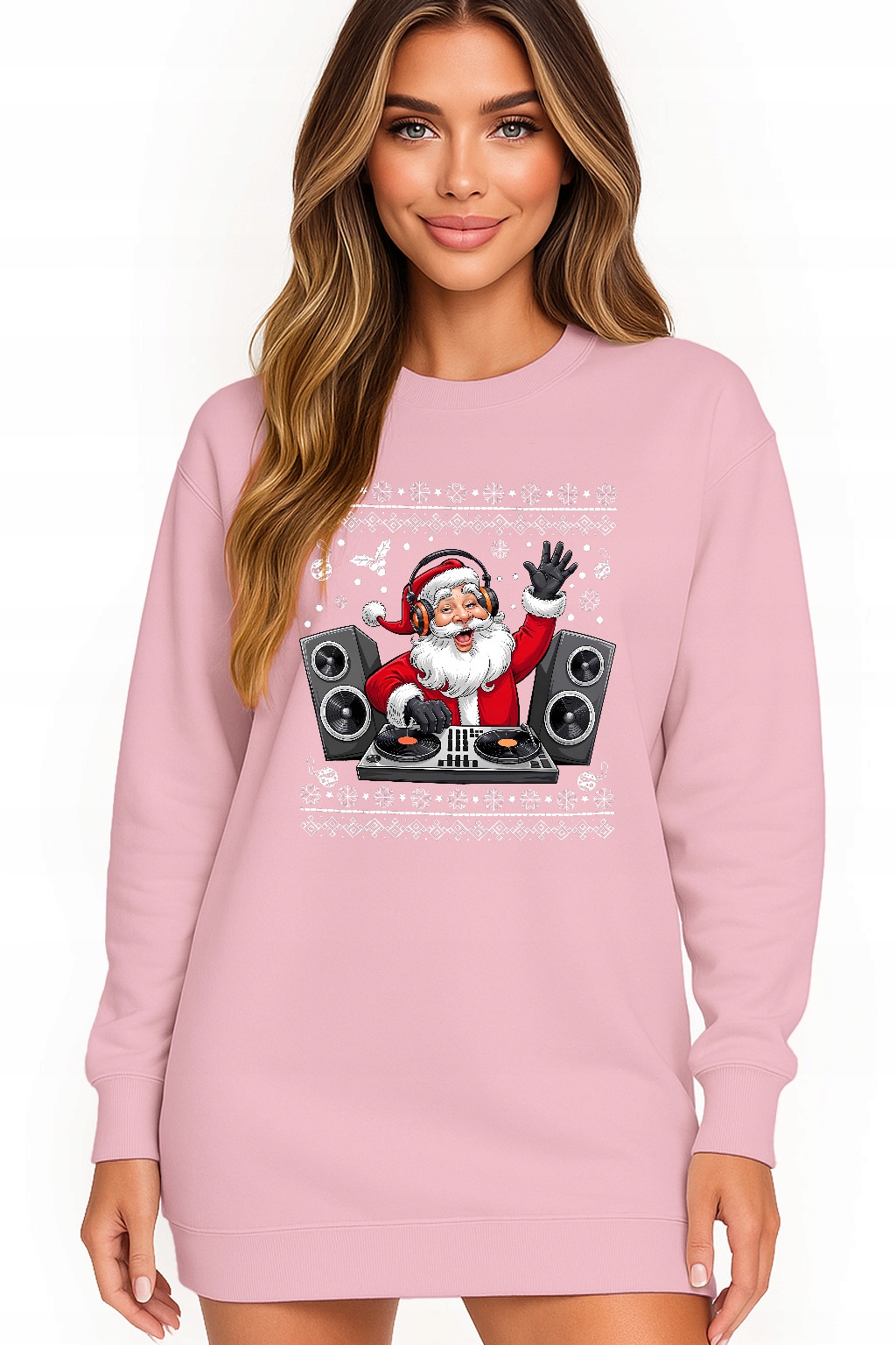 Mikina Vánoční Oversize Šaty Mikuláš Dj Party Dárek S