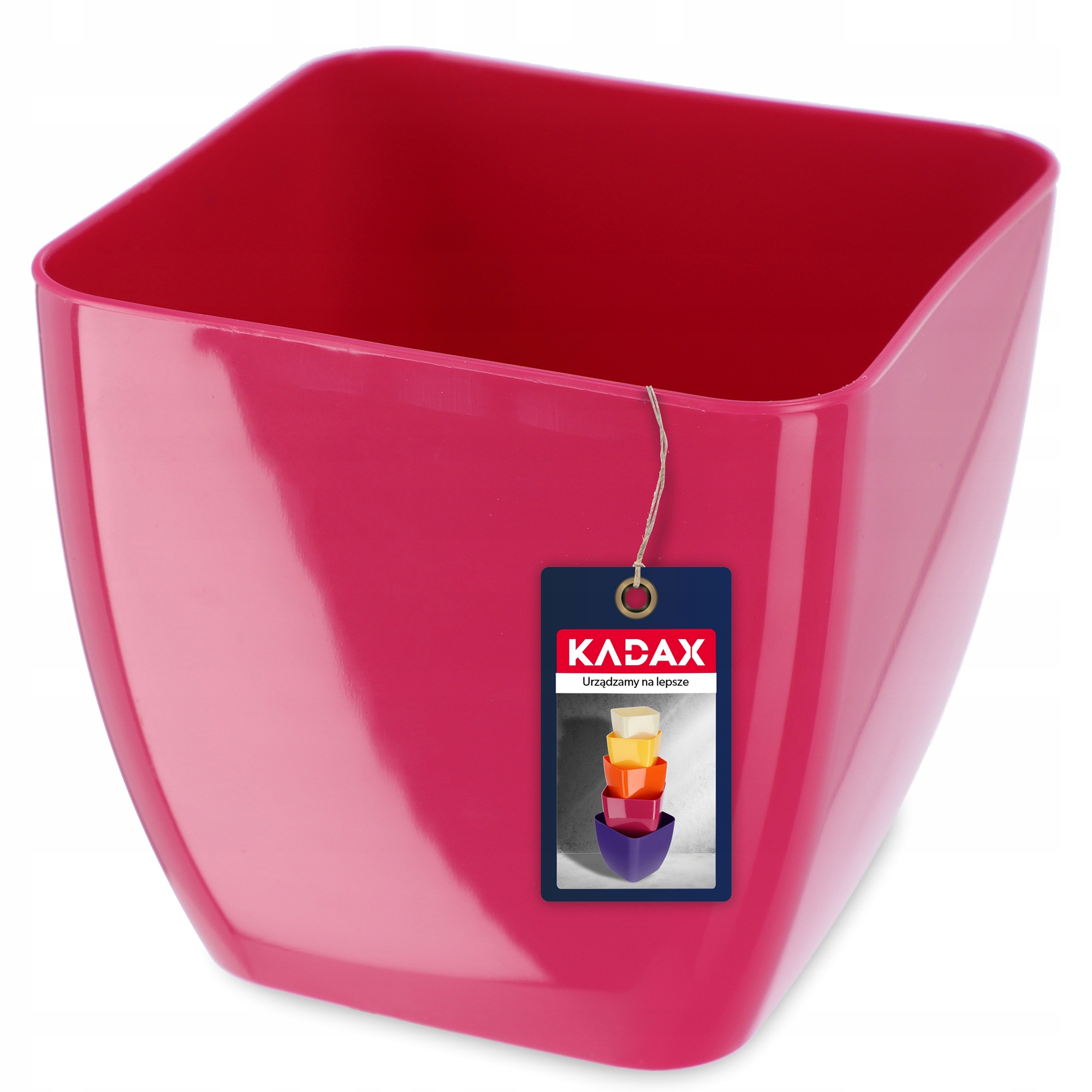 

Doniczka Osłonka Na Kwiaty Kwadratowa Różowa 8CM