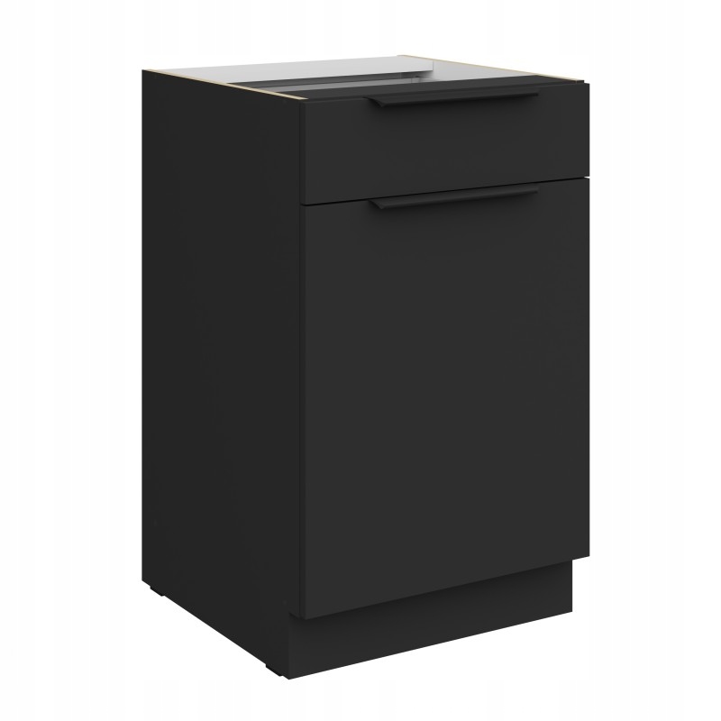 Kuchyňská skříňka 50 Modulo šuplík na dveře černá Afm stojící