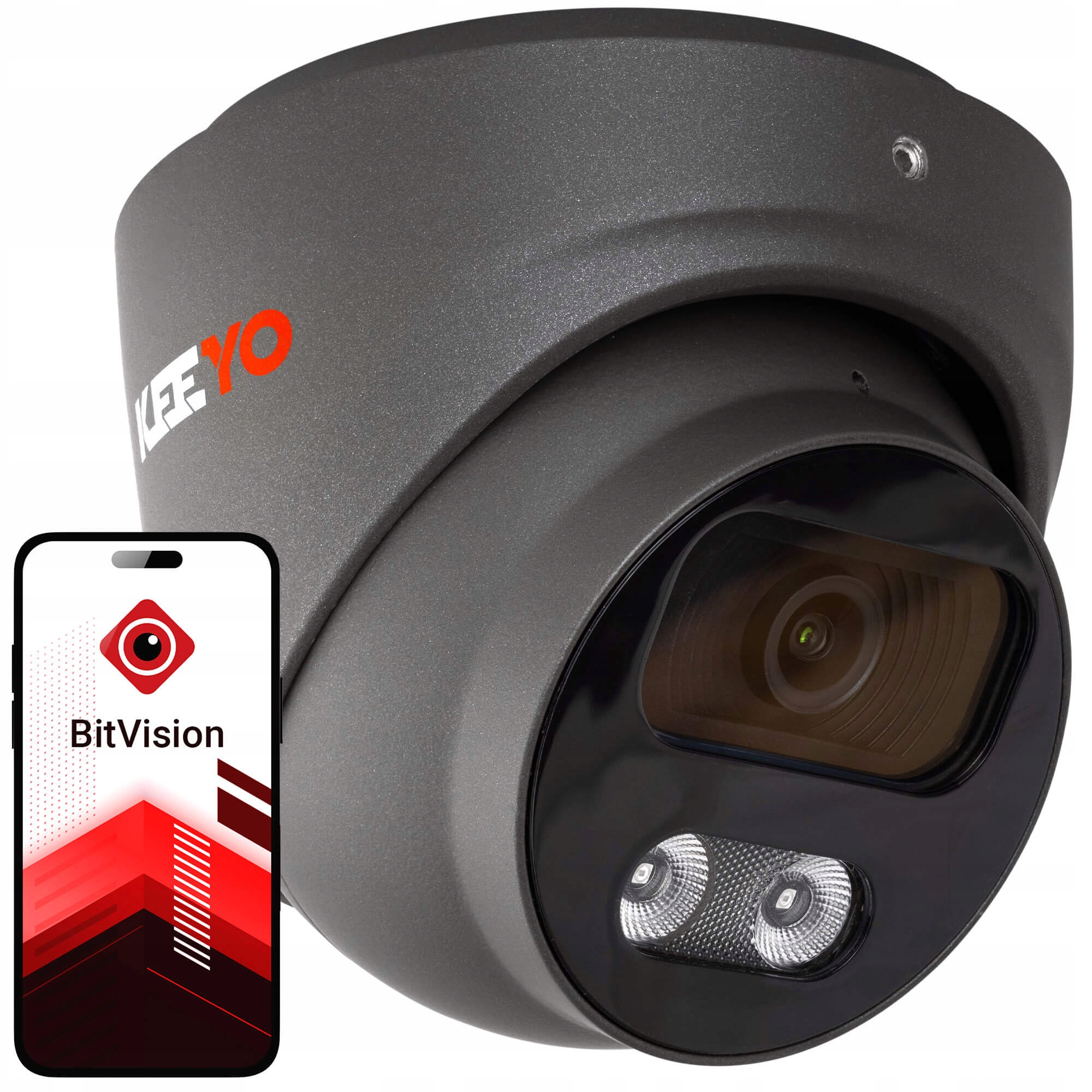 Kamera kopułowa Ip Keeyo LV-V-IP8M25DF-G-II 8Mpx Ir 25m mikrofon