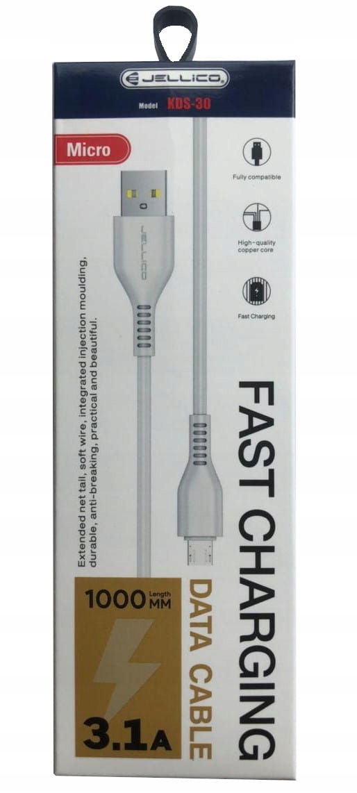

Jellico KDS-30 Kabel Micro Usb Fast Charge 3,1A