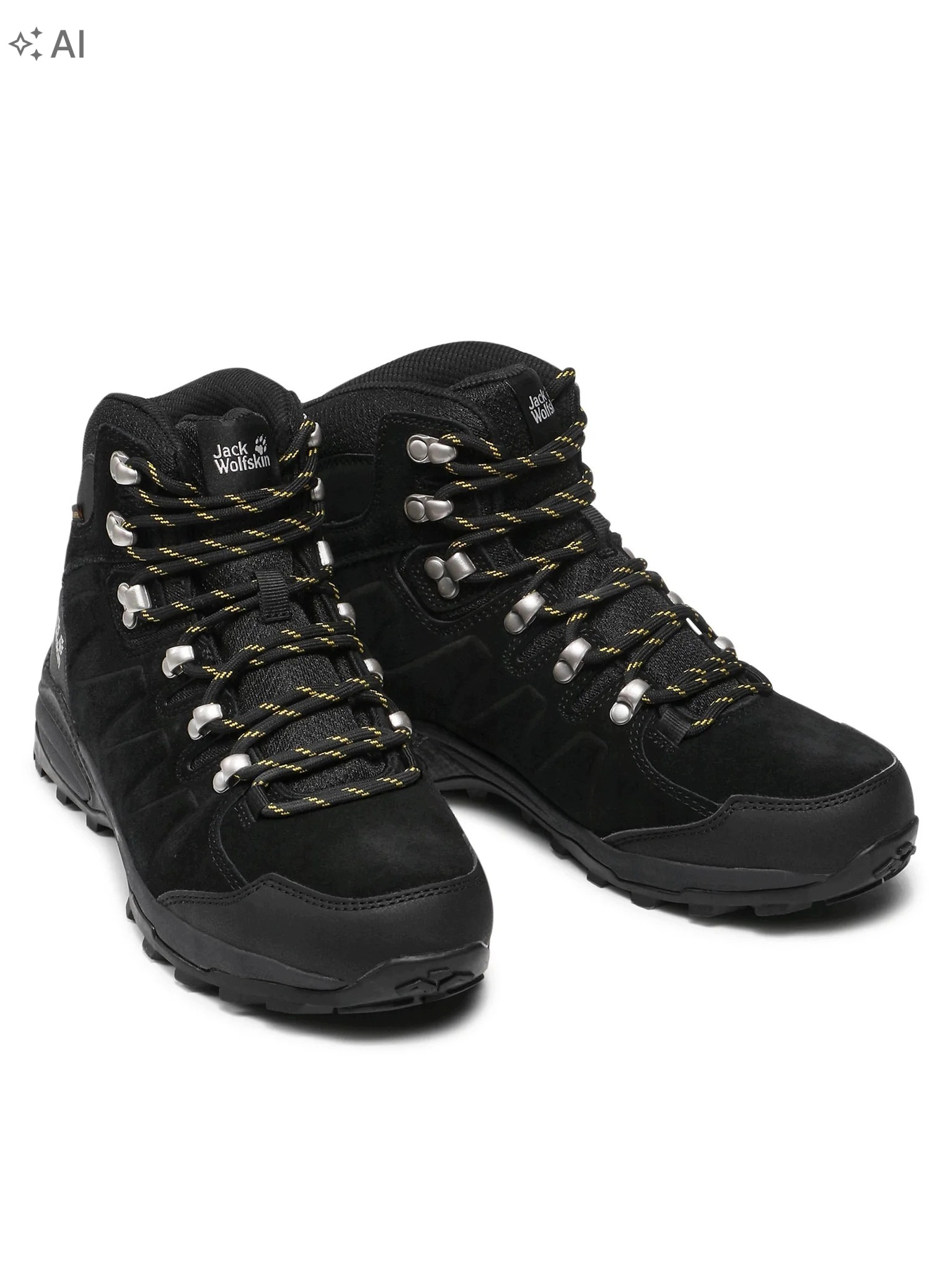 Jack Wolfskin Trekové Boty S Černou Kůží 42,5 6MA
