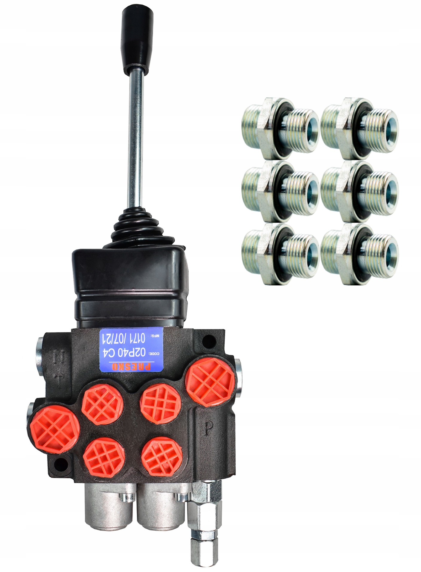 02P40JOY;1CB-18-06WD[4];1CB-22-08WD[2] - СПЛІТТЕР 2 СЕКЦІЇ 40Л ДЛЯ ДЖОЙСТИКА 5-POS + НІПЕЛЬ