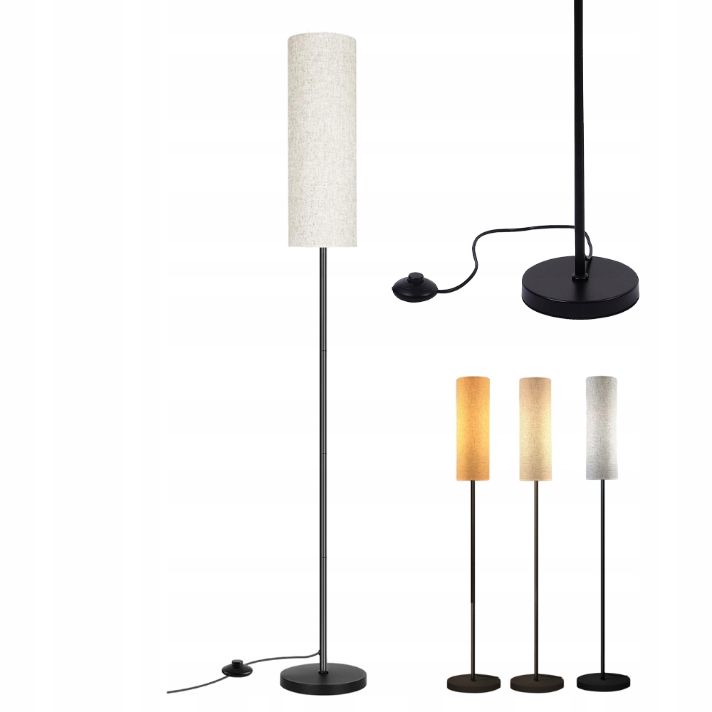 Podlahová Lampa E27 Led Stínidlo 175 CM 3000K/4000K/6500K 1000LM