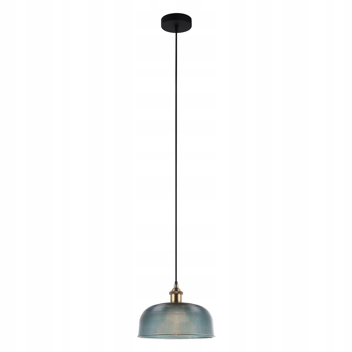 Závesná lampa čierna sklenená modrá s tienidlom 27 cm nad stôl a ostrovček Italux