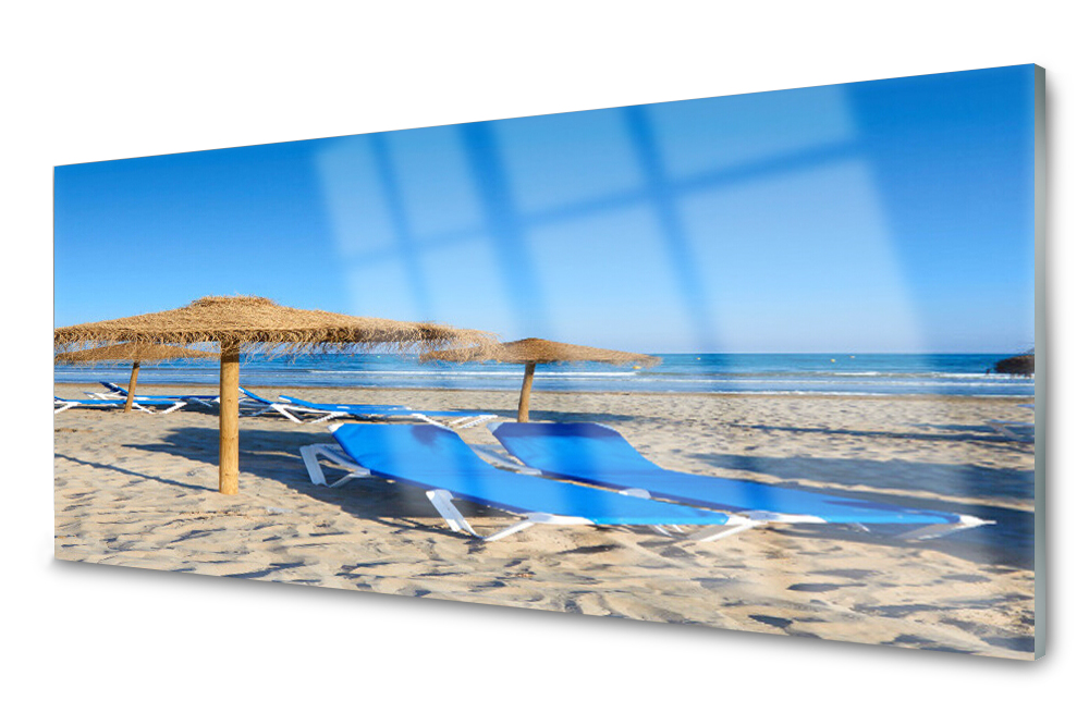 

Panel szklany do kuchni Plaża Morze 125x50