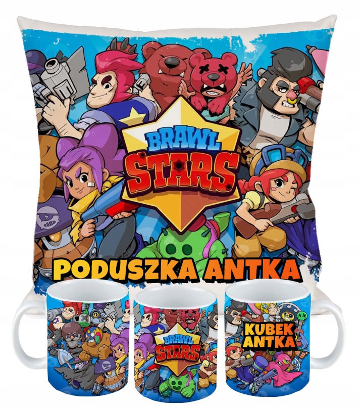 ZESTAW PODUSZKA KUBEK BRAWL STARS PREZENT IMIĘ URODZINY DLA GRACZA Kod producenta 005