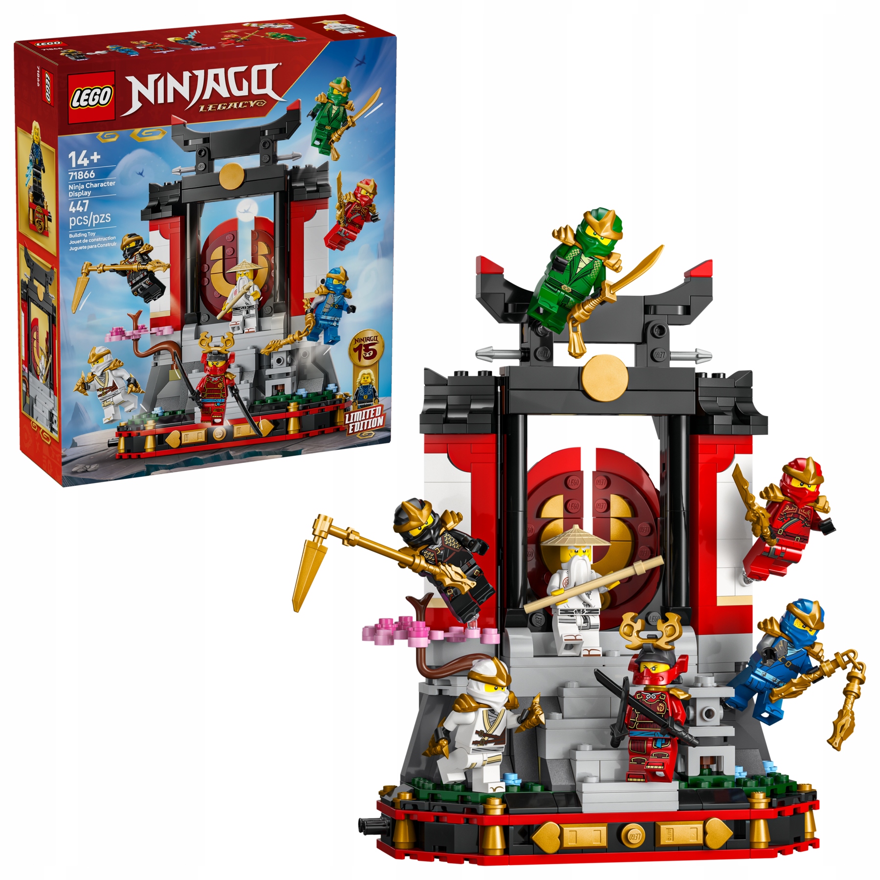 Lego Ninjago 71866 Ozdoba s postavami Ninja 15. výročí Klášter 8. minifigurky