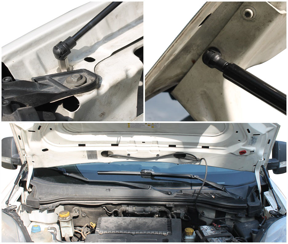 SILOWNIKI MASKI ZESTAW FIAT DOBLO 2 II PRZED LIFT Part number FIATDOBLO2PRZEDLIFT