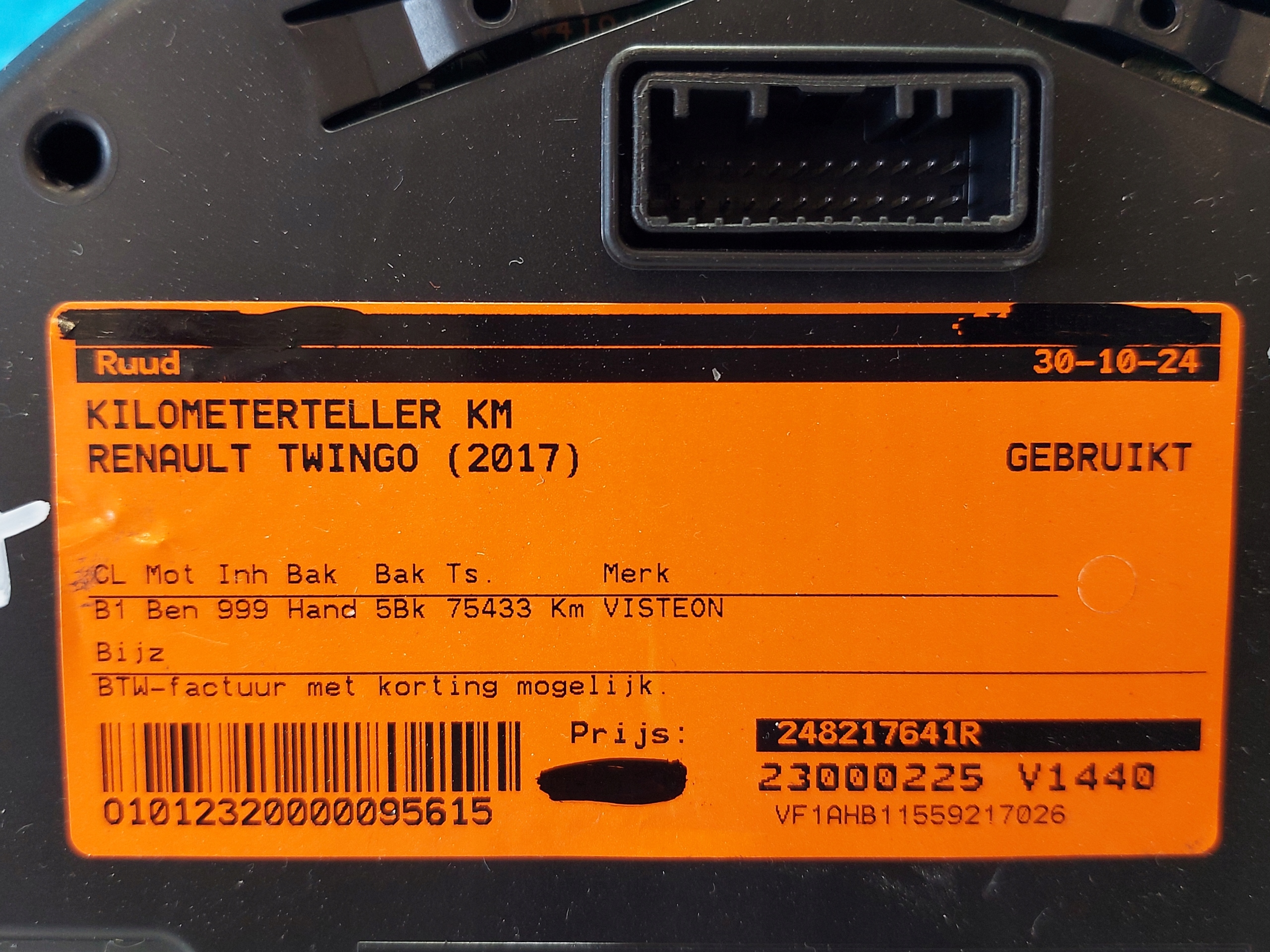dials clock RENAULT TWINGO III 2017r 1.0 B 248217641R