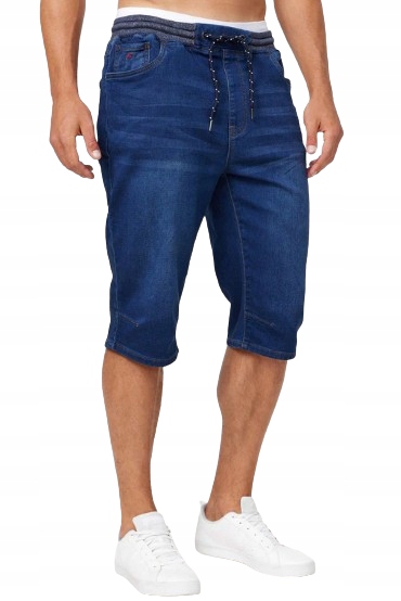 Indicode Kraťasy Tmavě Modré Do Poloviny Lýtek S Páskem XL Rłc