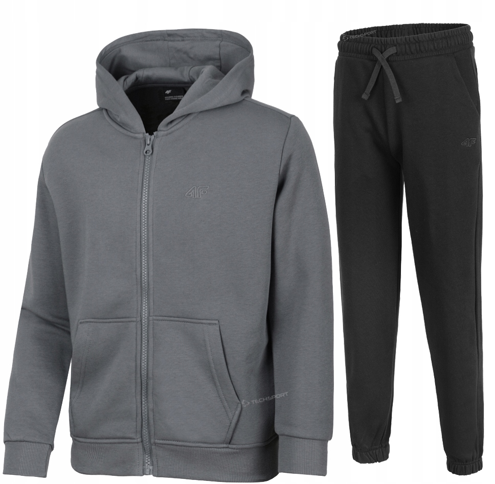 4F Ocieplany Chłopięcy Dres Komplet Bluza Rozpinana Spodnie rozm 128