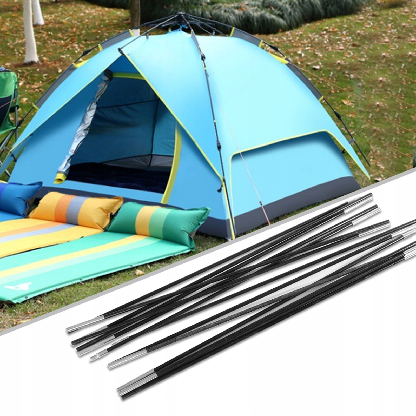 2 RURKI PODPOROWE NAMIOTU DASZKA 7PAŁĄKÓW 7MM Marka bez marki