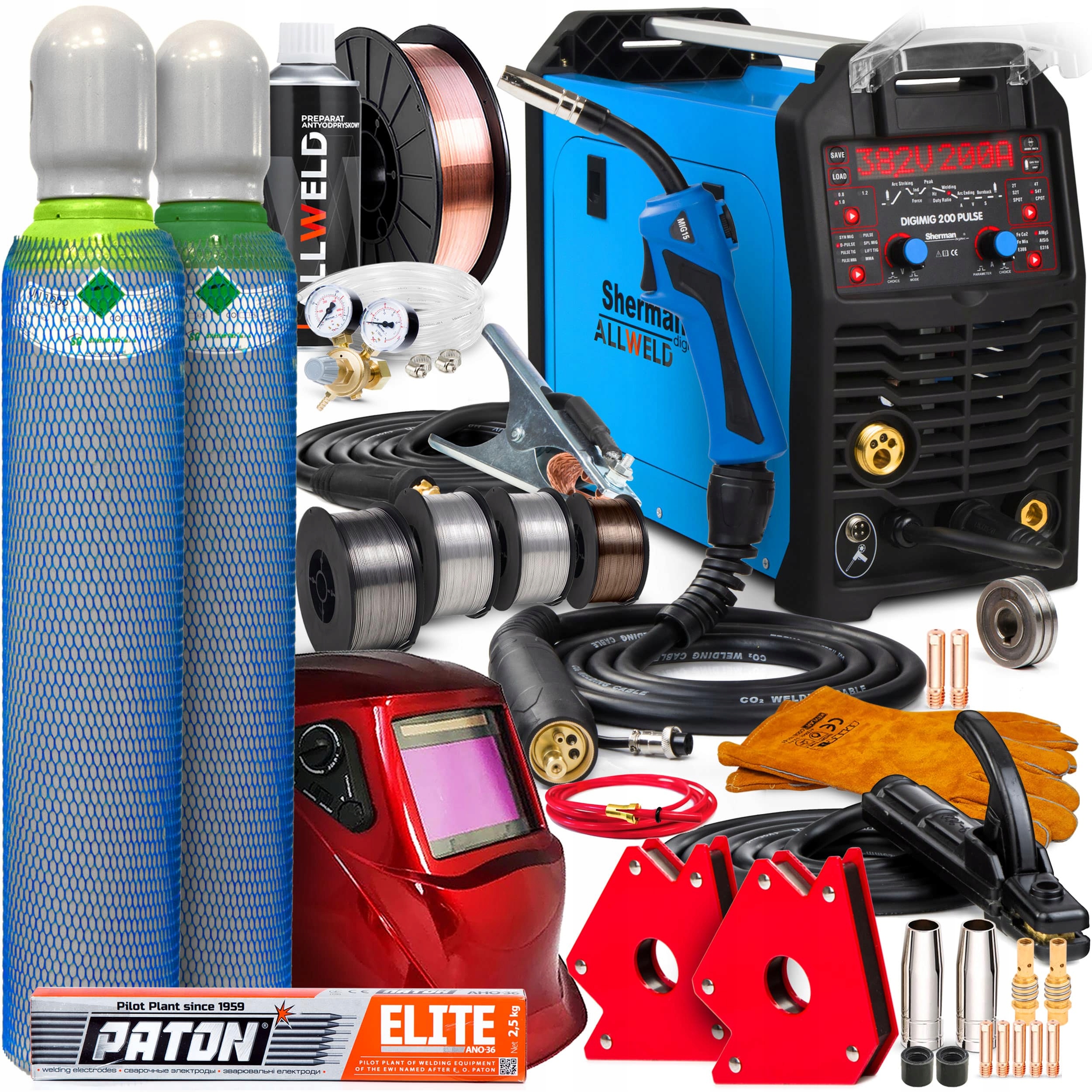 Invertorová Svářečka Sherman Digimig 200 Puls Mig Mma Tig 200A