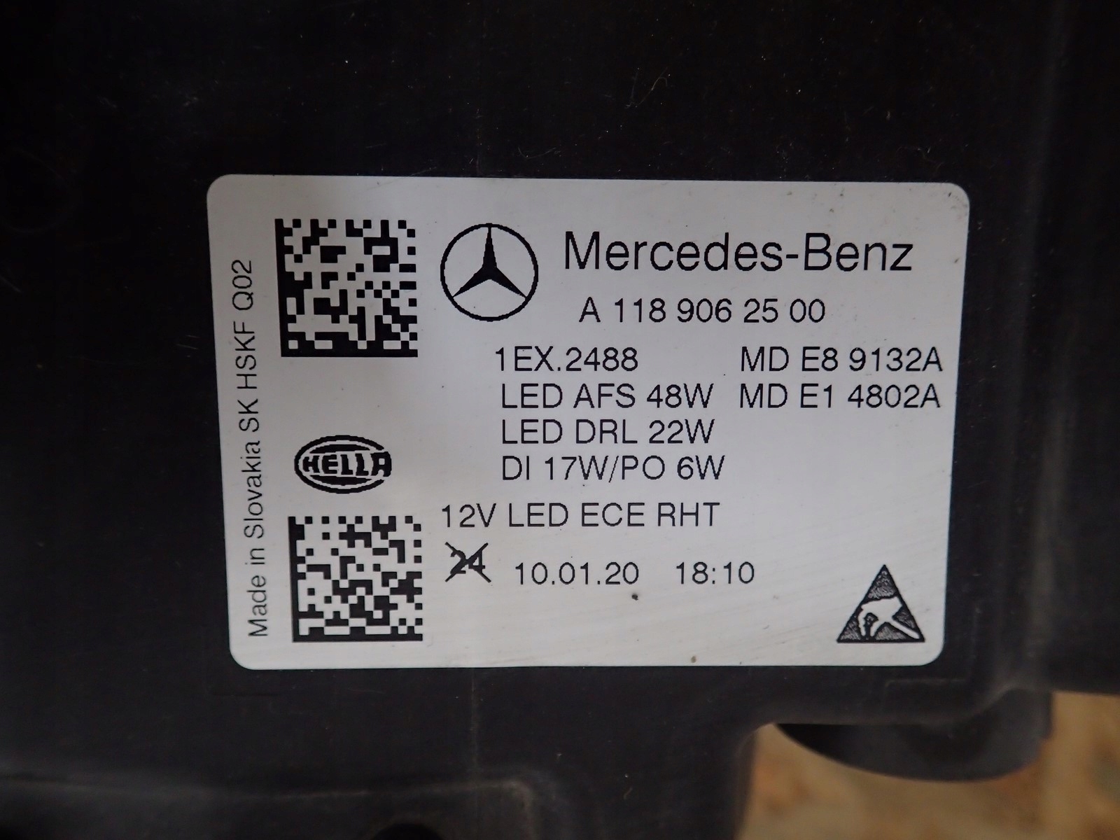 light left left FULL LED MERCEDES CLA 118