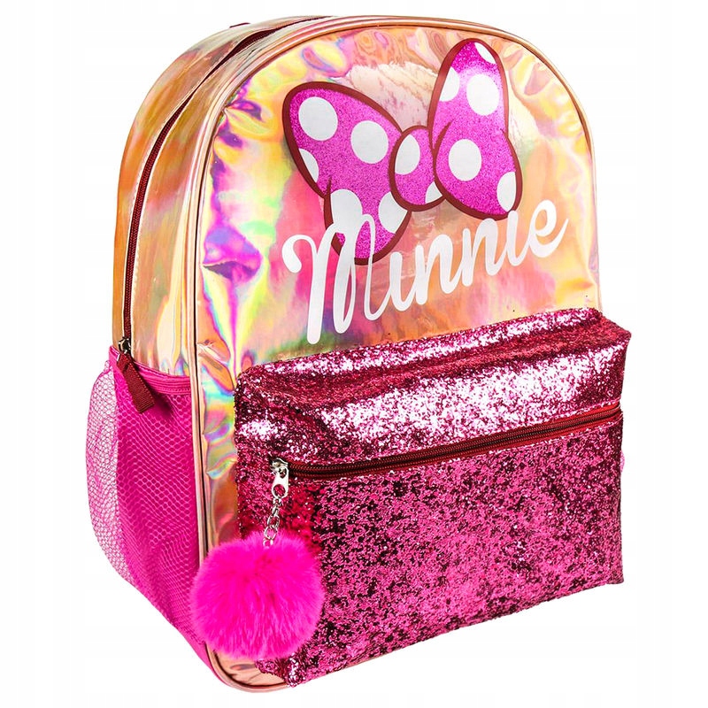 Brokatowy Plecak Szkolny Myszka Minnie Mouse