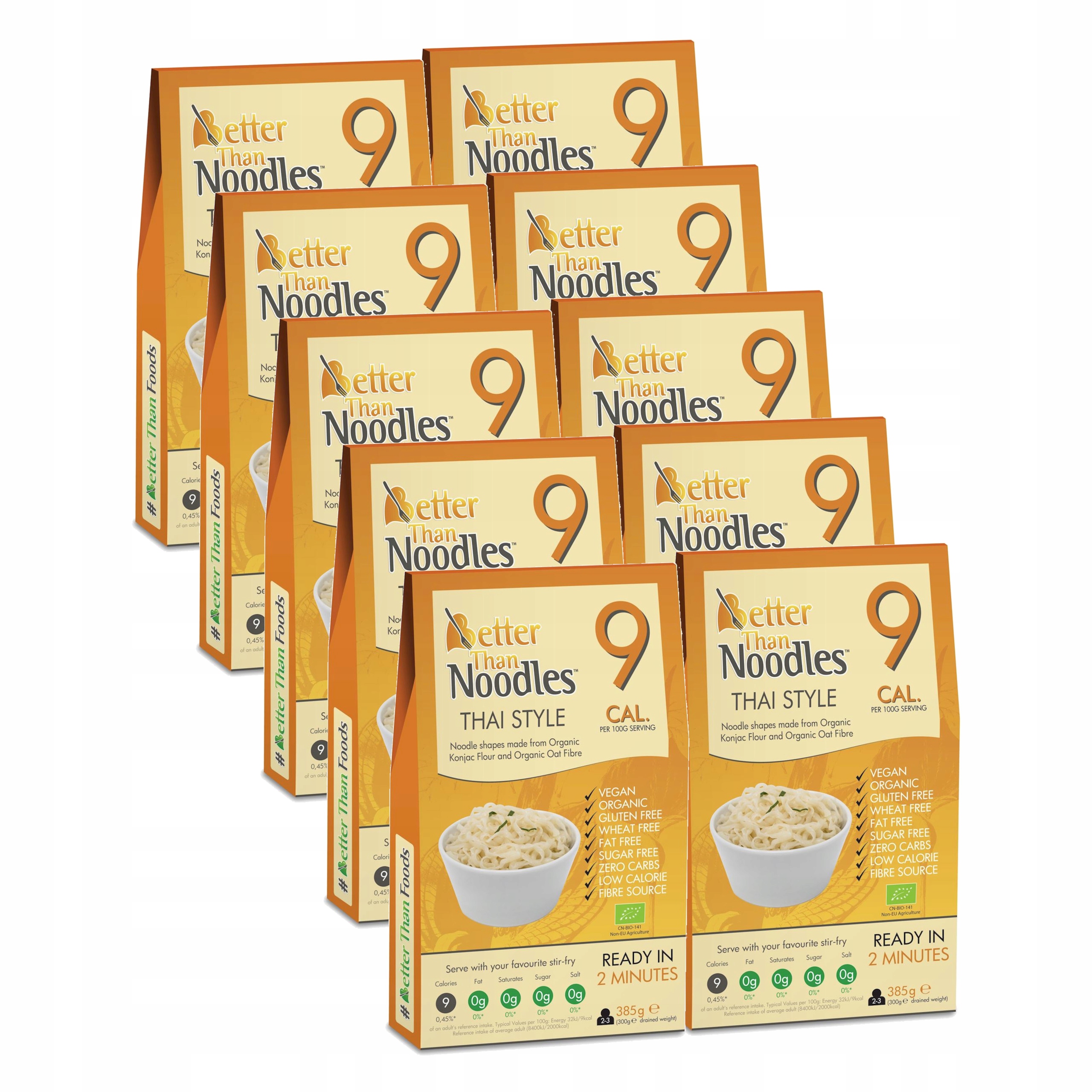 10 x Těstoviny (konjac Thai Style) Bezlepkové Bio 385 g (300 g) Better Than