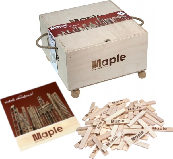 

Naturalne Drewniane Klocki Maple Eco Skrzyn 500 Sz