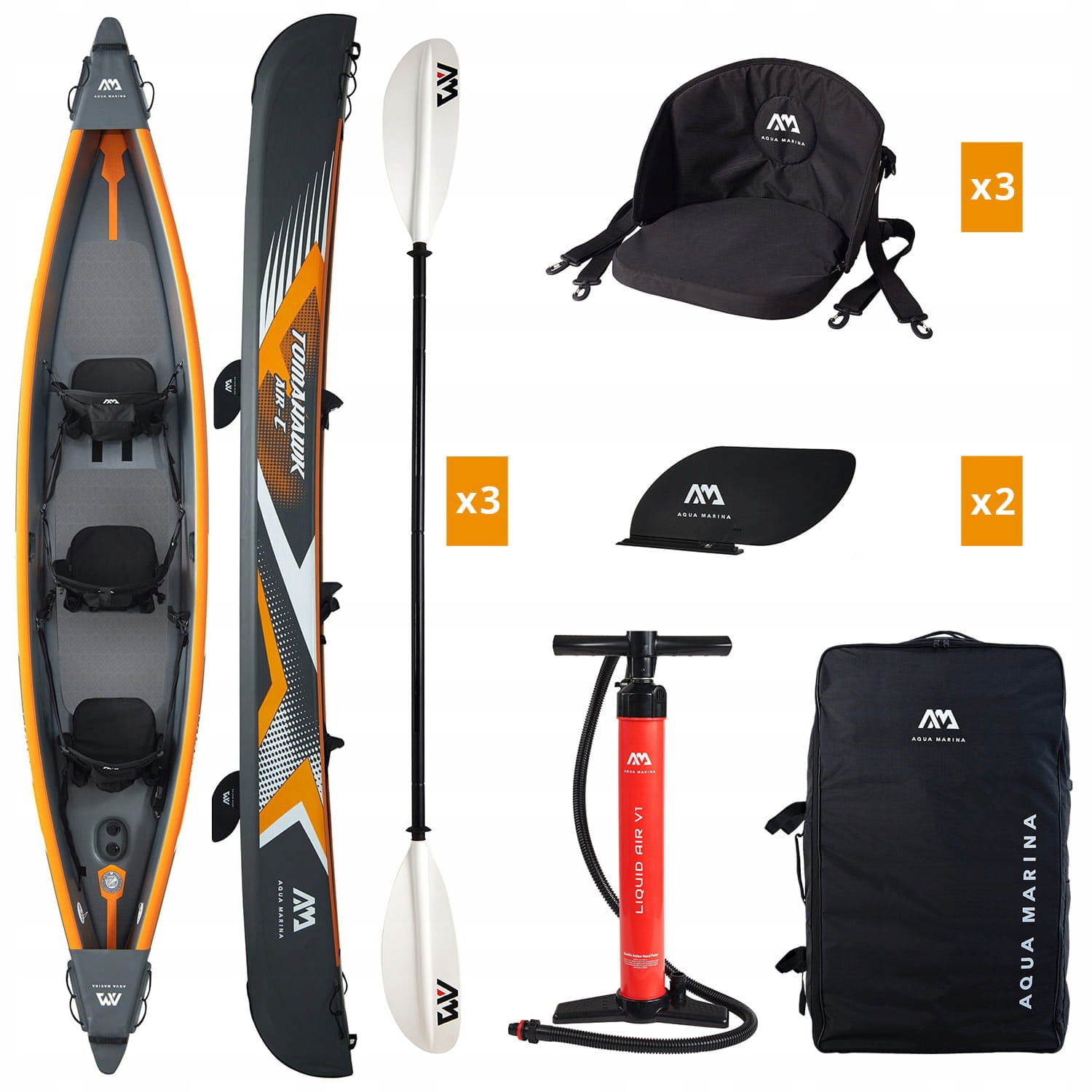 Kajak Pompowany Tomahawk Air-C + 3 x KP-1