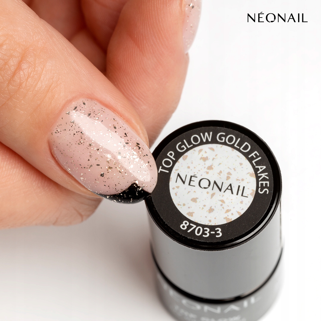 NEONAIL Top Hybrydowy GLOW GOLD FLAKES 7,2 ml Marka NEONAIL