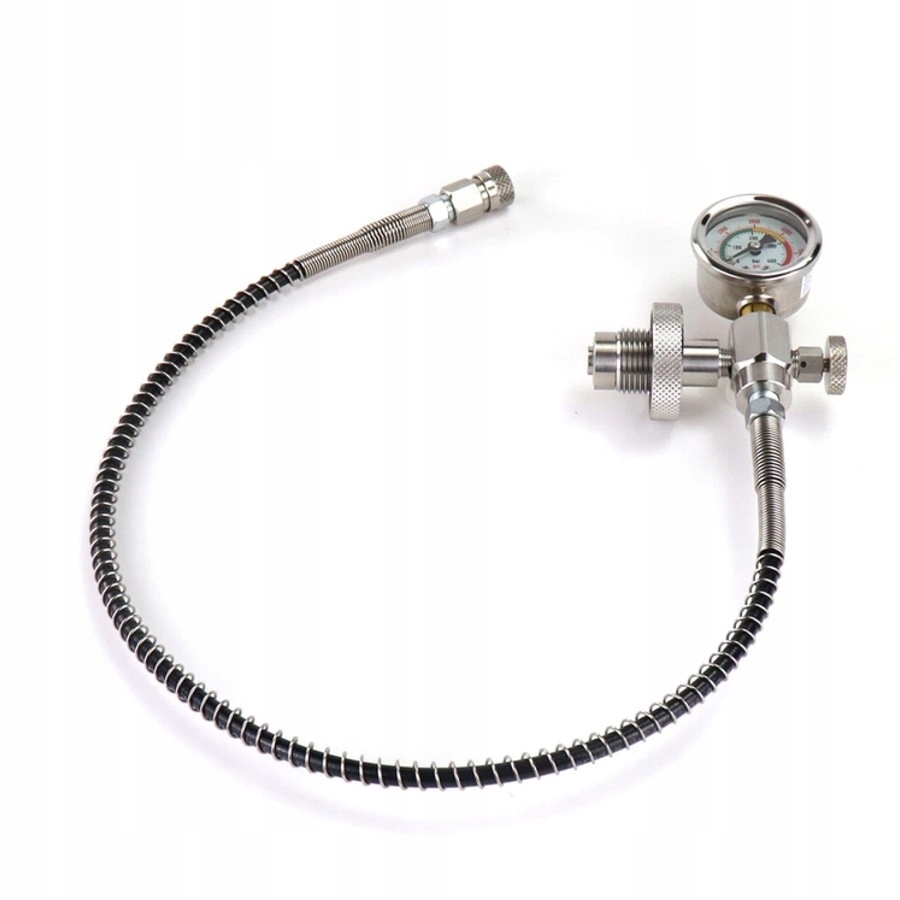 Pcp průchodka s kabelem 60 cm pro láhev Din 5/8 Paintball Větrovka 400 bar