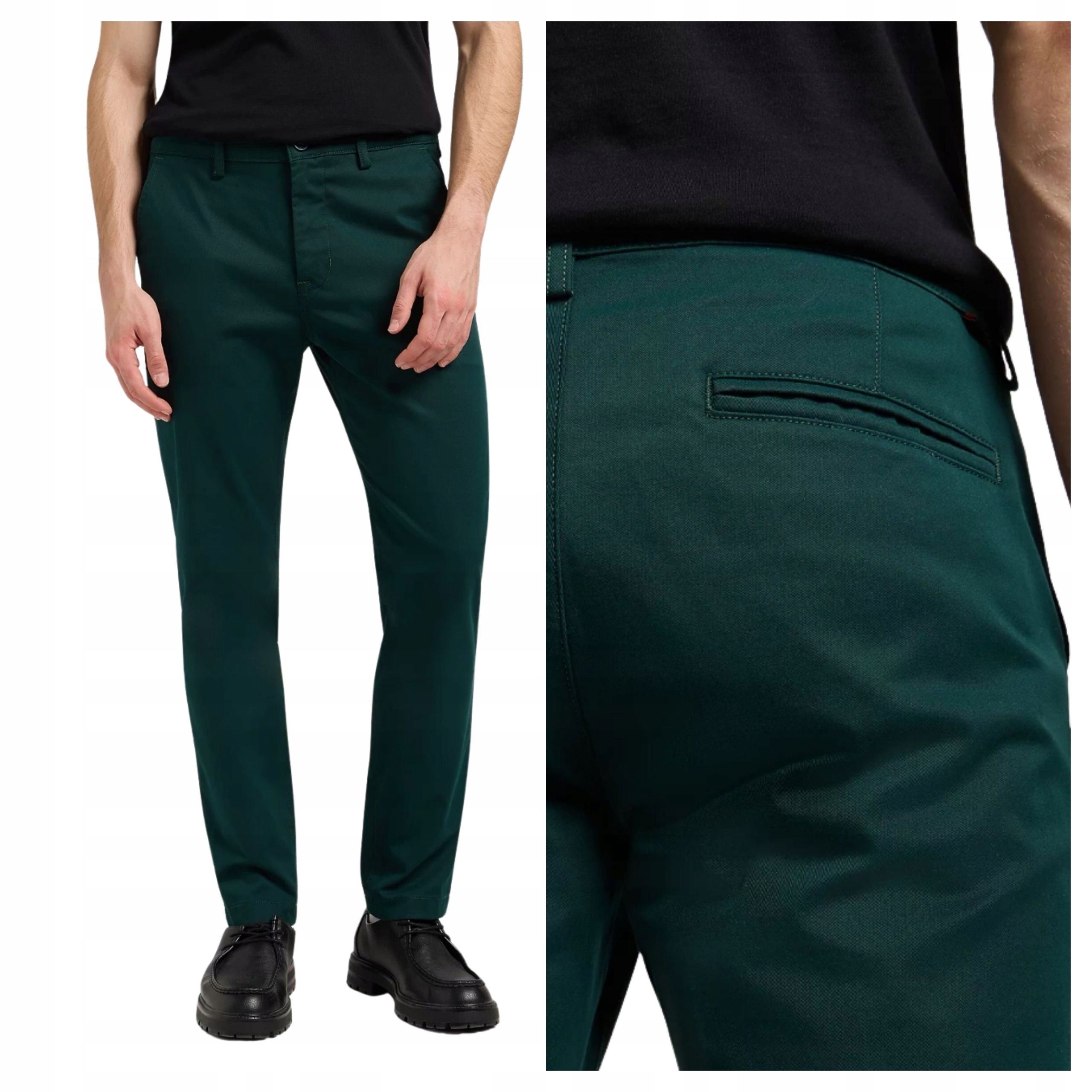 Pánské kalhoty Lee Slim Chino Jade Forest Elegantní látkové W32 L32