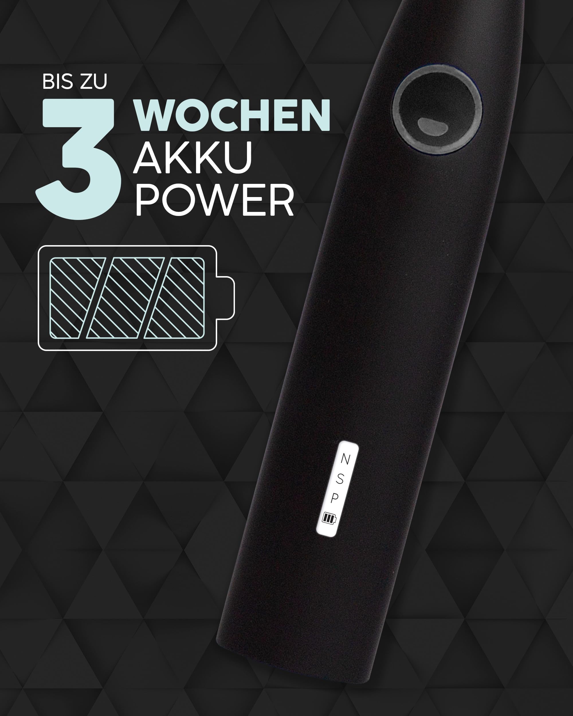 HAPPYBRUSH Szczoteczka Elektryczna Eco R2 Z Akumulatorem 3 Końcówki — miniatura 3