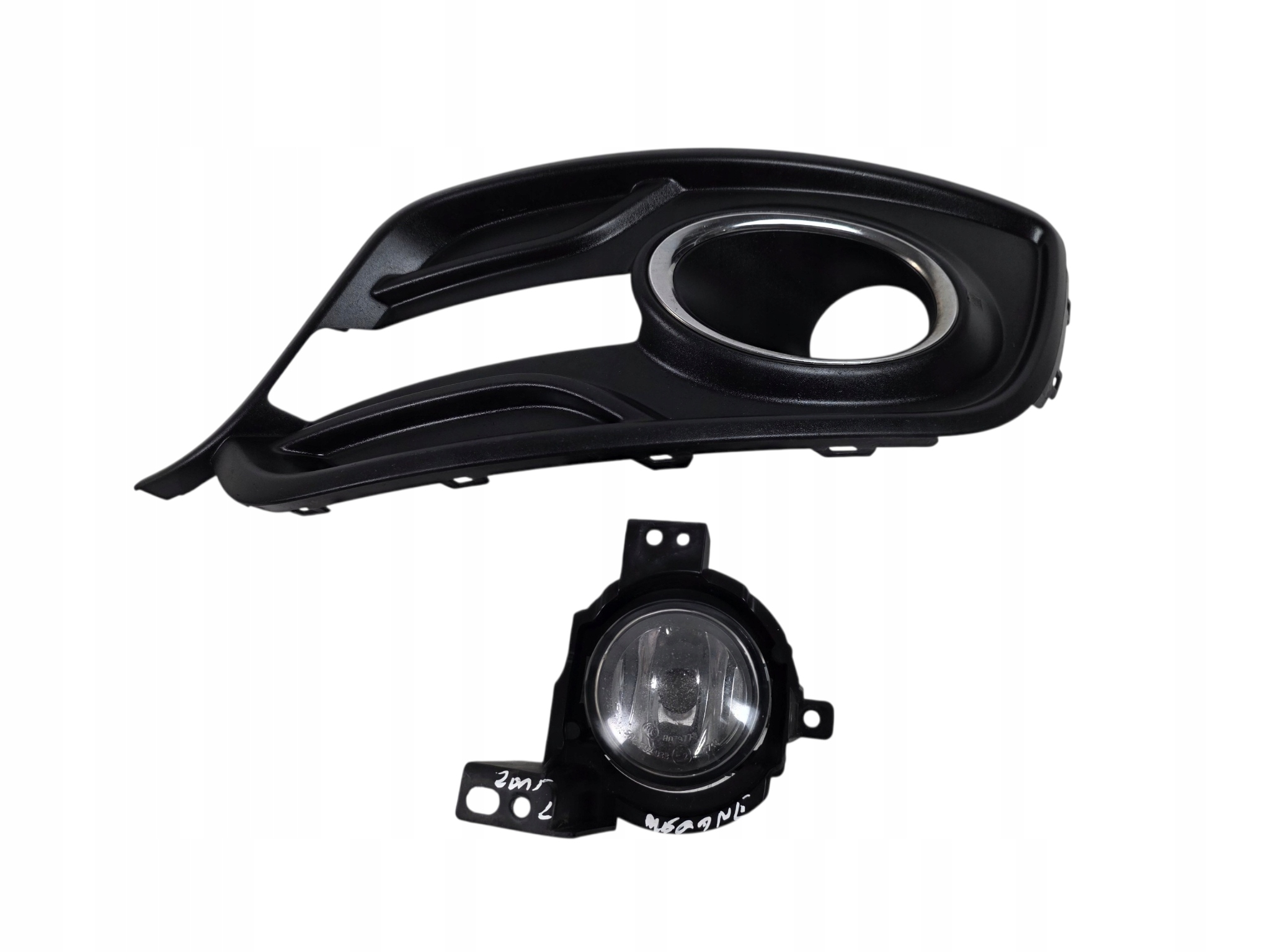 RENAULT MEGANE 3 III fog light left + frame grid left CHROM 261A32193R