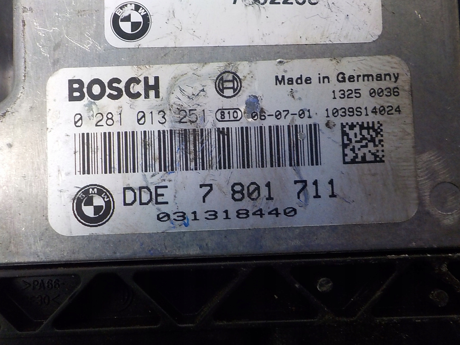 BMW computer control unit 0281013251 7801711