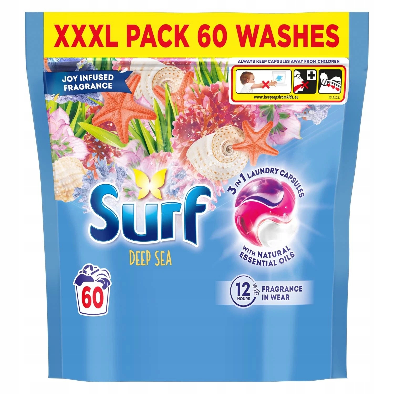 Levně Kapsle na praní Surf 3v1 Tropical Lily, Passion Bloom nebo Deep Sea 60