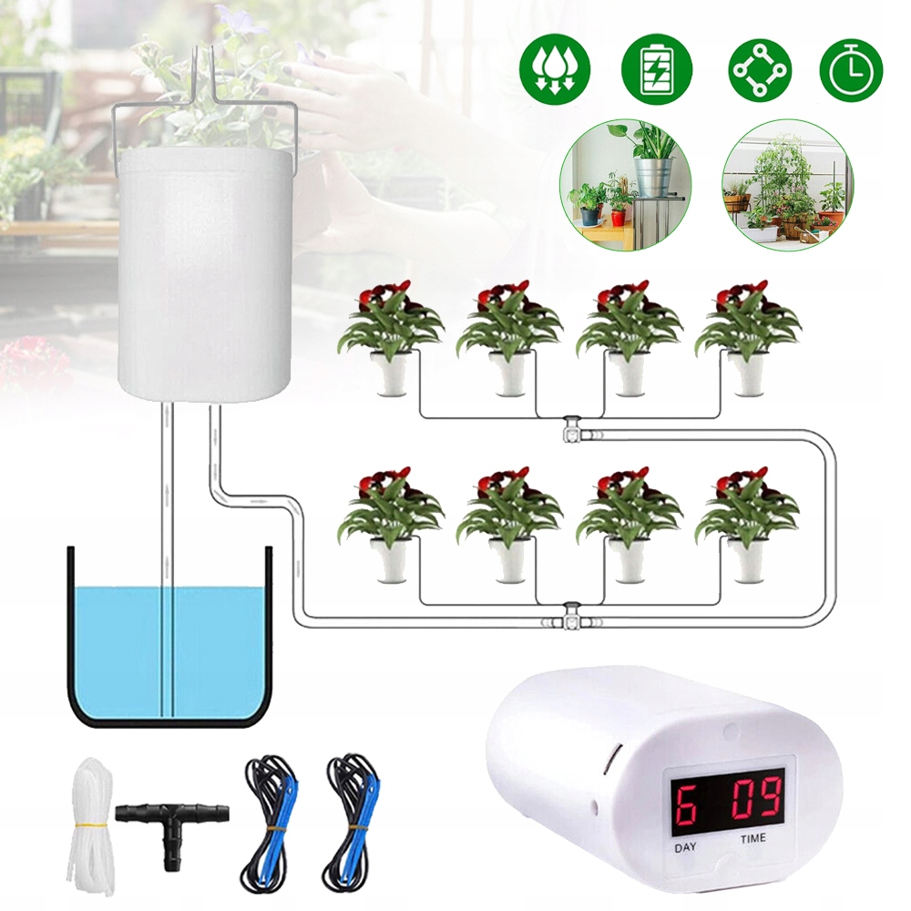 NAWADNIANIA ROŚLIN AUTOMATYCZNY Z PROGRAMATOR NAWADNIANIA ZEGAR STEROWNIK