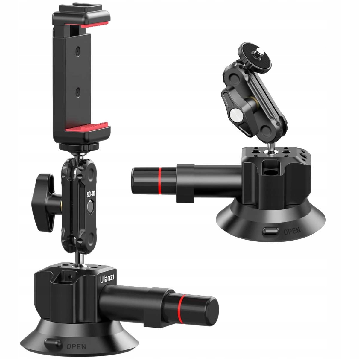 Ulanzi SC-01 Przyssakwa Z Magic Arm Uchwytem Do Smartfona I Kamer Gopro