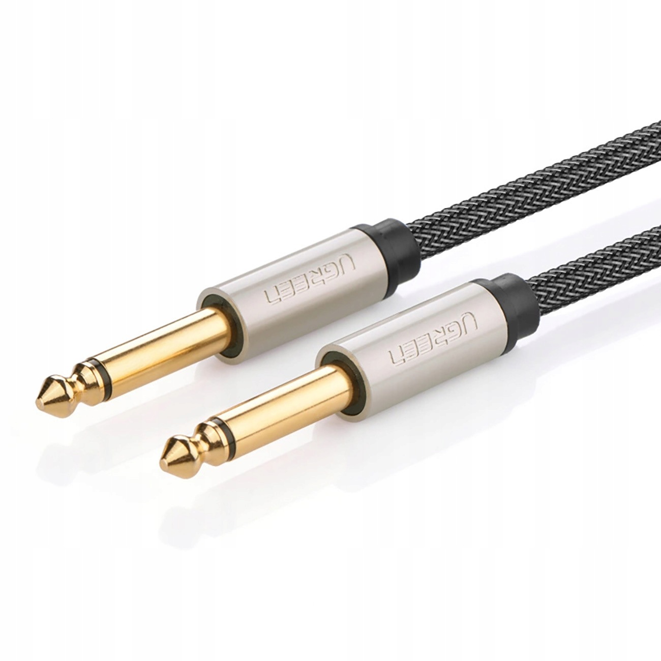 Kabel przewód audio mono Ts jack 6.35mm jack 6.35mm 3m szary
