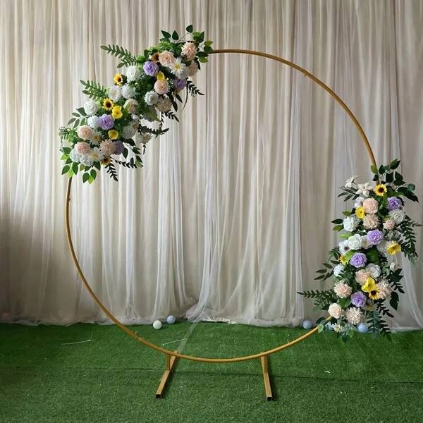 STELAŻ STOJAK KOŁO OBRĘCZ NA BALONY METAL ZŁOTY 2M KOMUNIA WESELE ŚCIANKA Kod producenta 1,8M