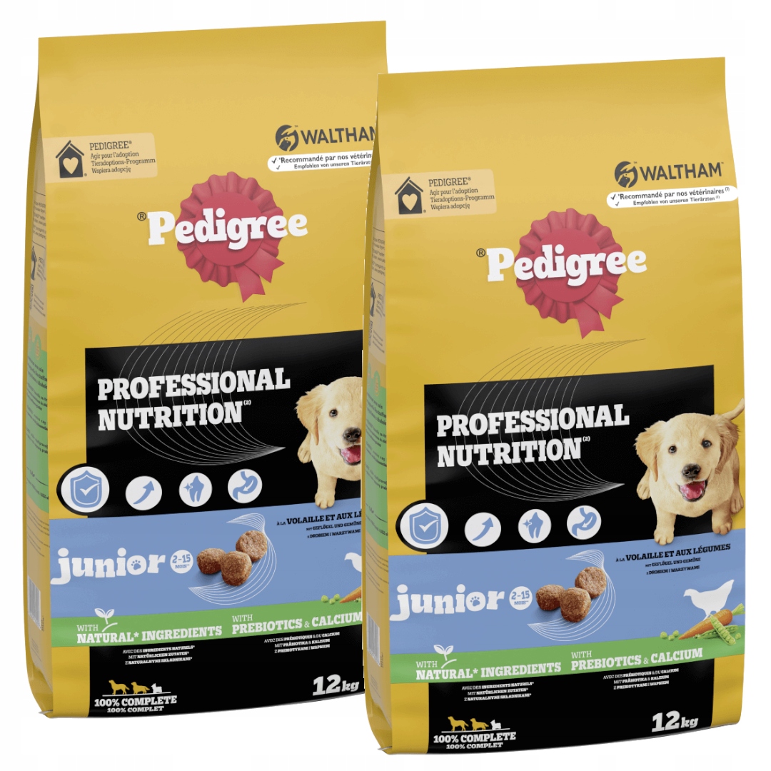Pedigree Junior 12 kg 12 kg Suché Krmivo pro štěňata s drůbeží